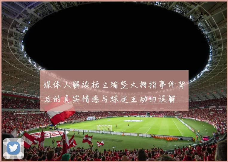 媒体人解读杨立瑜竖大拇指事件背后的真实情感与球迷互动的误解